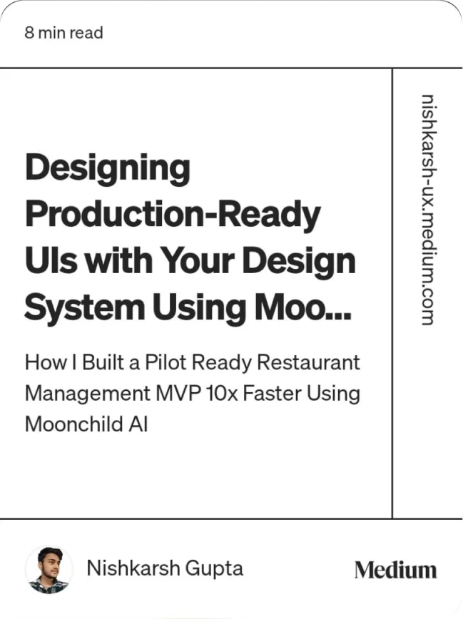 Production-Ready UIs with Moonchild AI